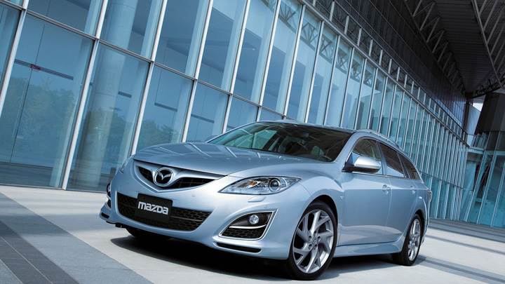 2008 Mazda 6 Wagon In Blue Outside Building